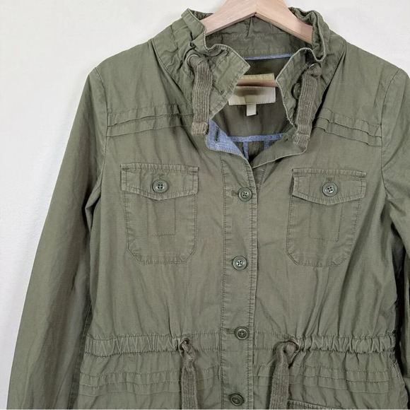 Banana  Republic Womens Size Small Military Dark Olive Jacket - Picture 8 of 16